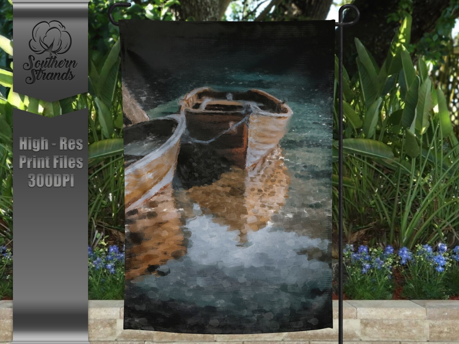 Watercolor Lake Life Garden Flag | 12x18 | DIGITAL DESIGN