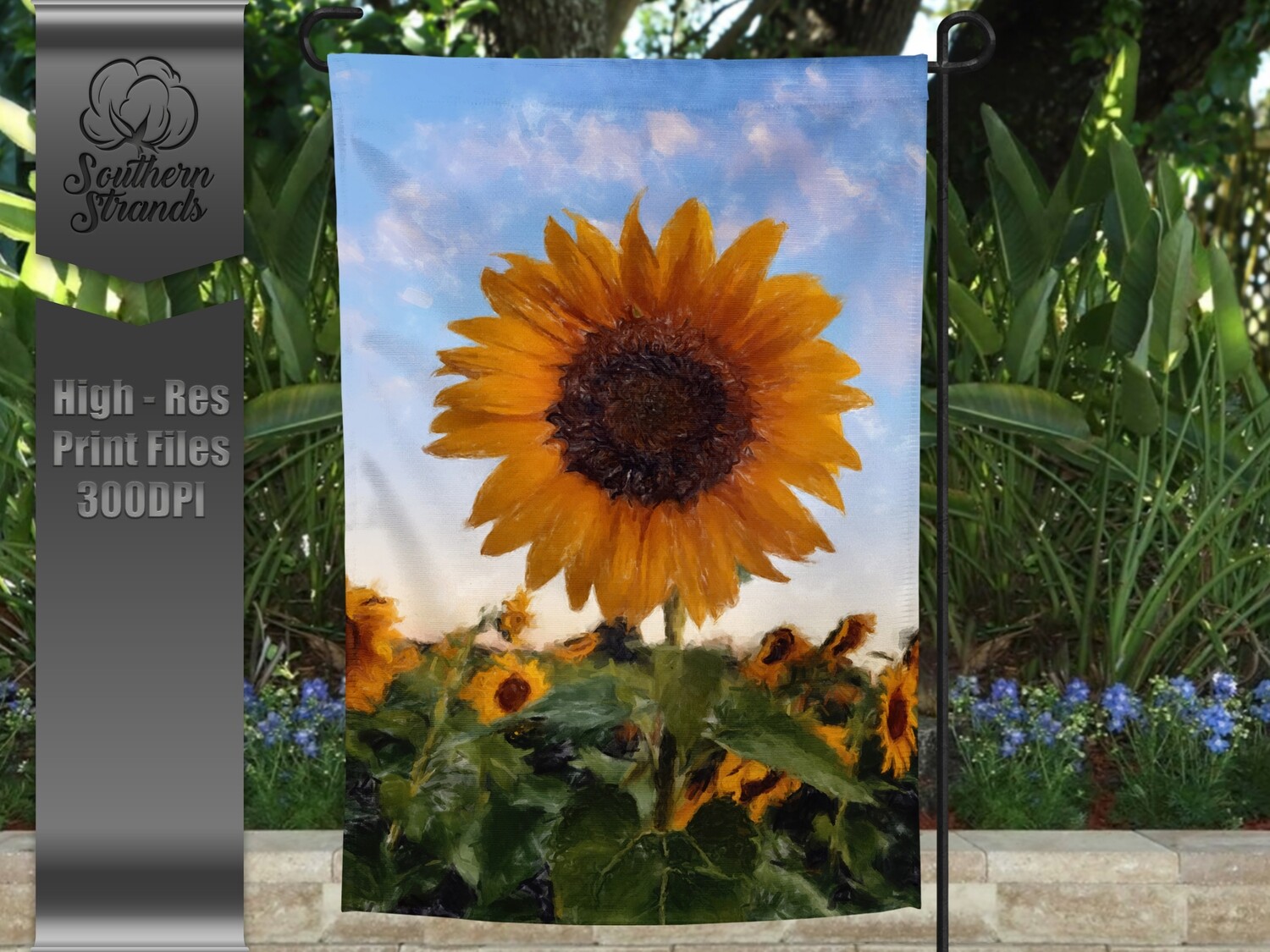 Watercolor Sunflower Garden Flag | 12x18 | DIGITAL DESIGN