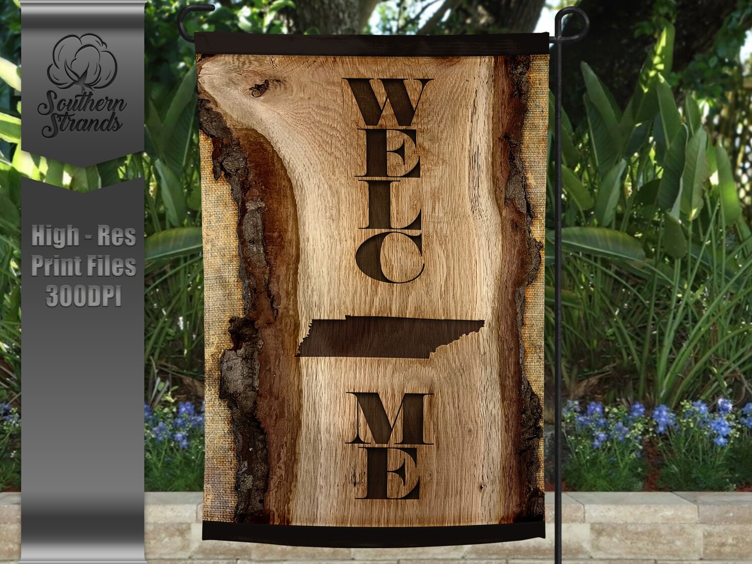 Wooden Plank Garden Flag - Tennessee | 12x18 | DIGITAL DESIGN