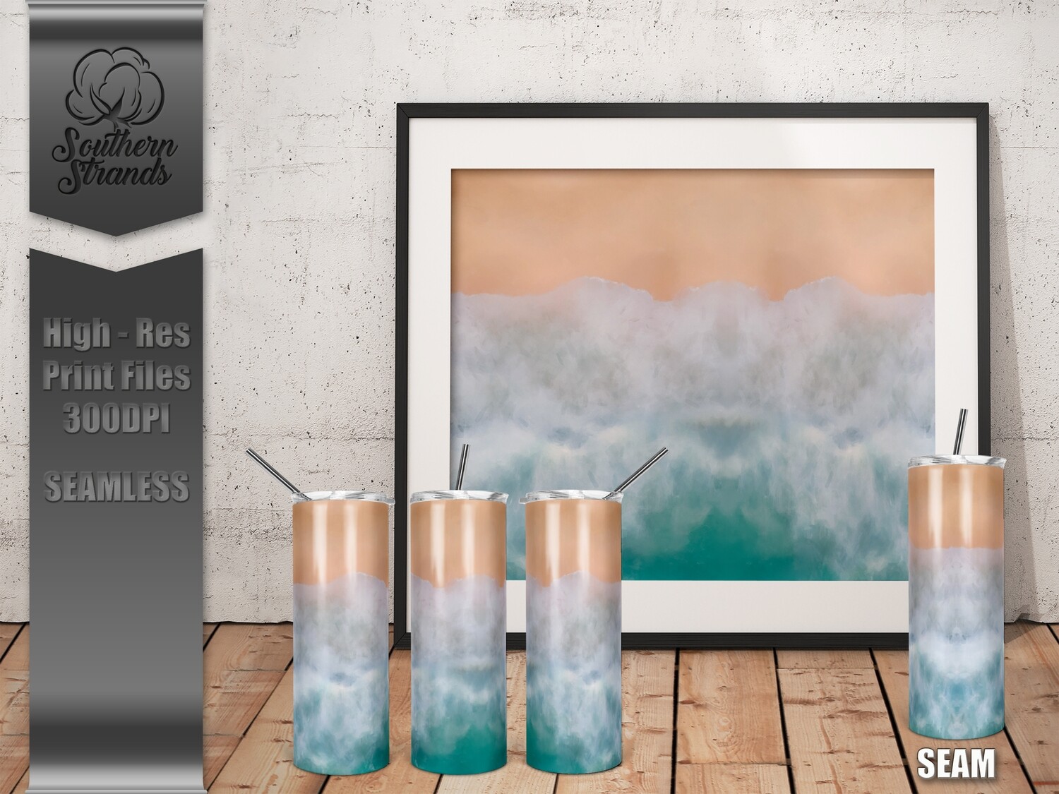 Beach Please_Tumbler - Seamless | DIGITAL DESIGN