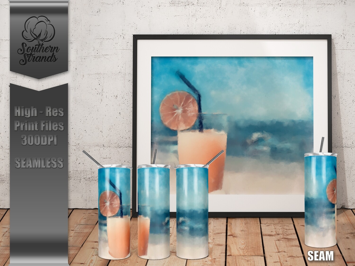 Frozen Pink Lemonade_Tumbler - Seamless | DIGITAL DESIGN