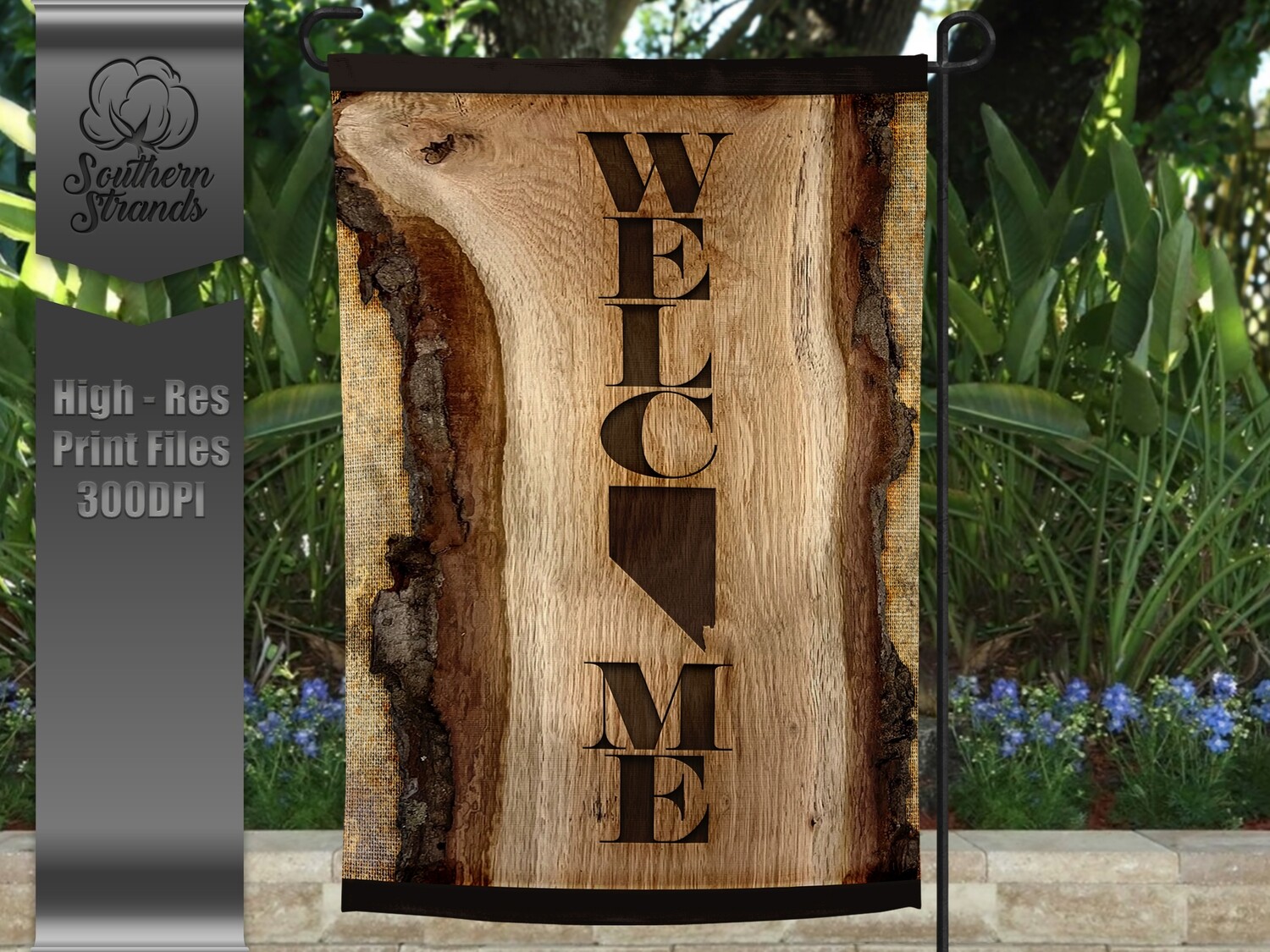 Wooden Plank Garden Flag - Nevada | 12x18 | DIGITAL DESIGN