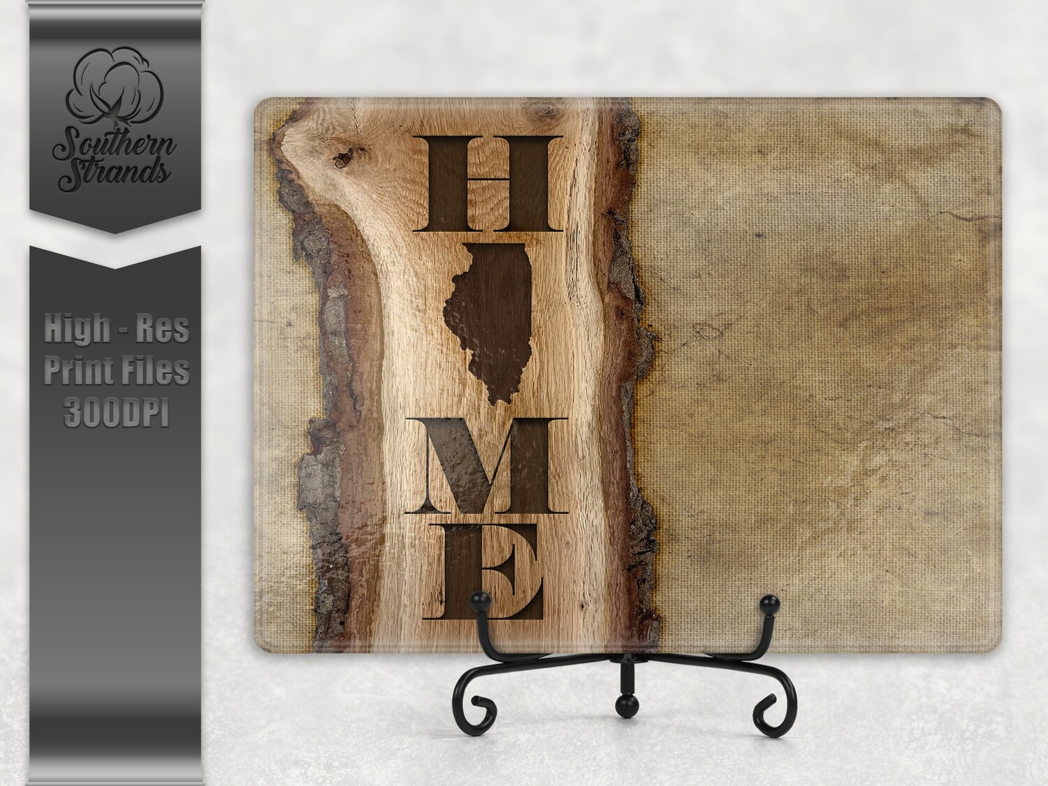 Wooden Plank Cutting Board - Illinois | 2 sizes