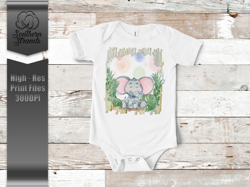 Baby Elephant - Pink  |  DIGITAL DESIGN