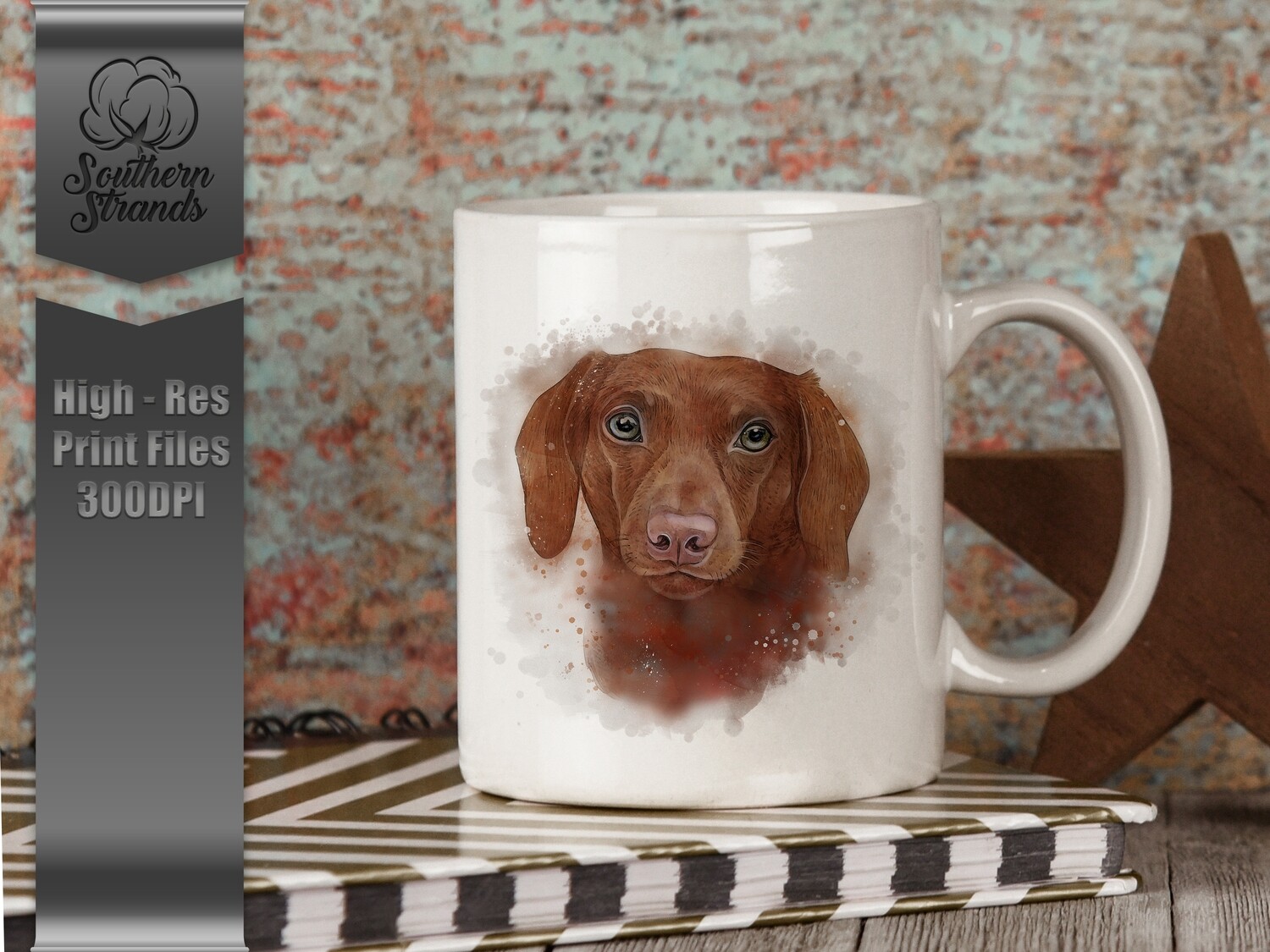Wild Watercolor Doxie 1  |  DIGITAL DESIGN