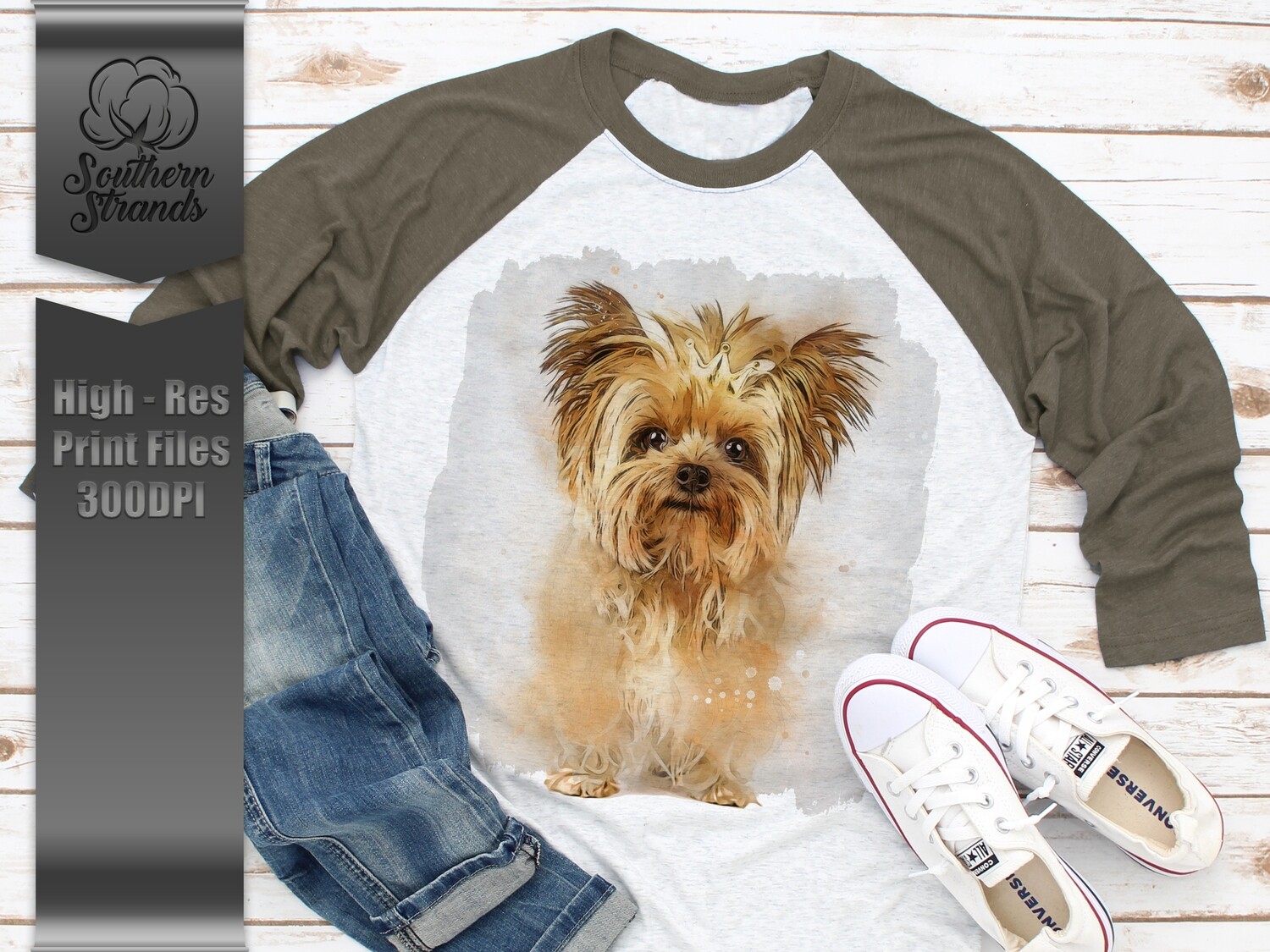 Wild Watercolor Yorkie  |  DIGITAL DESIGN