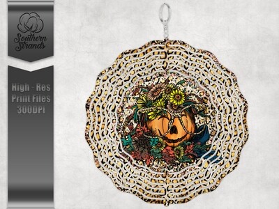 Painted Punkin&#39; - Wind Spinner - with glitter - Cutting Board - Coasters |  DIGITAL DESIGN