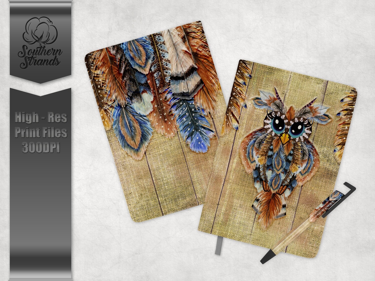 Fall Feather Owl Journal and Pen Set | 3 sizes