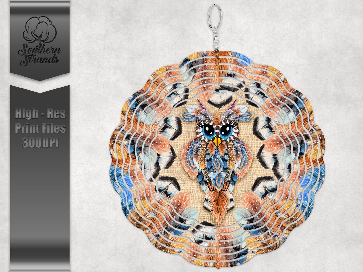 Fall Feather Owl - Wind Spinner | DIGITAL DESIGN