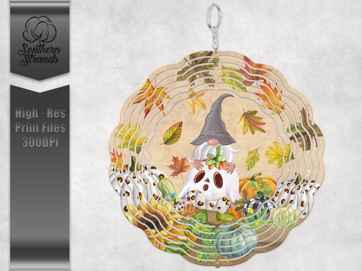 Ghost Pumpkin Gnome - Wind Spinner | DIGITAL DESIGN