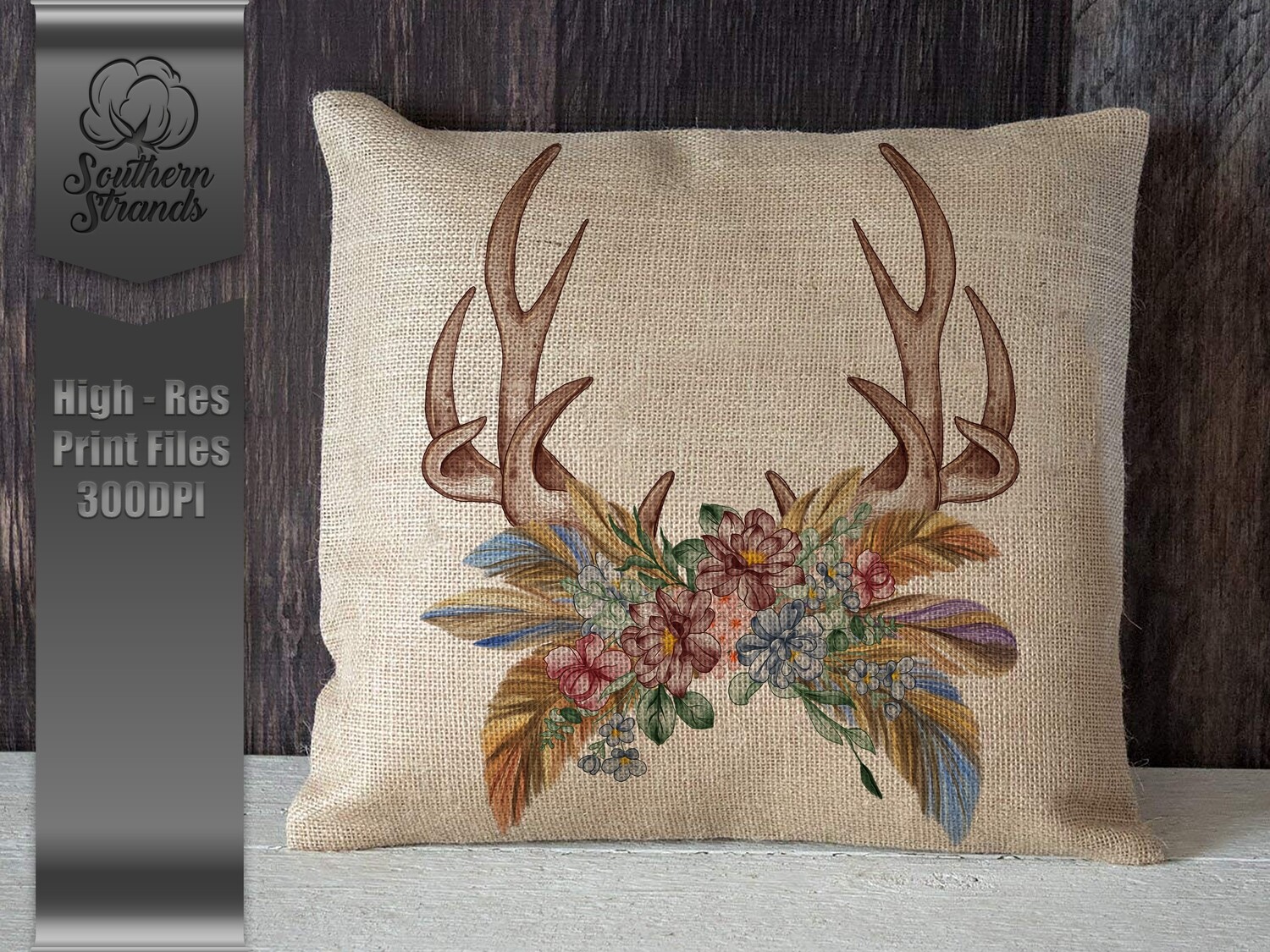 Boho Floral Antlers |  DIGITAL DESIGN