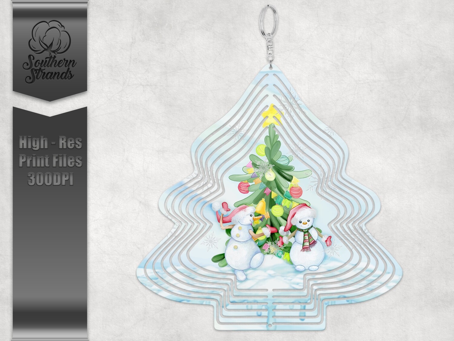 Christmas Tree Snowman - Wind Spinner | DIGITAL DESIGN