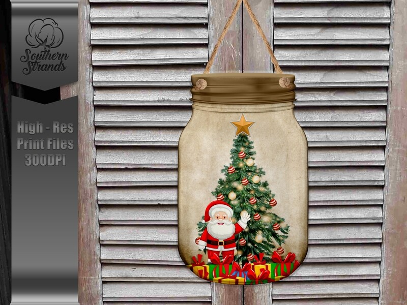 Jar of Christmas Door Hanger  | DIGITAL DESIGN
