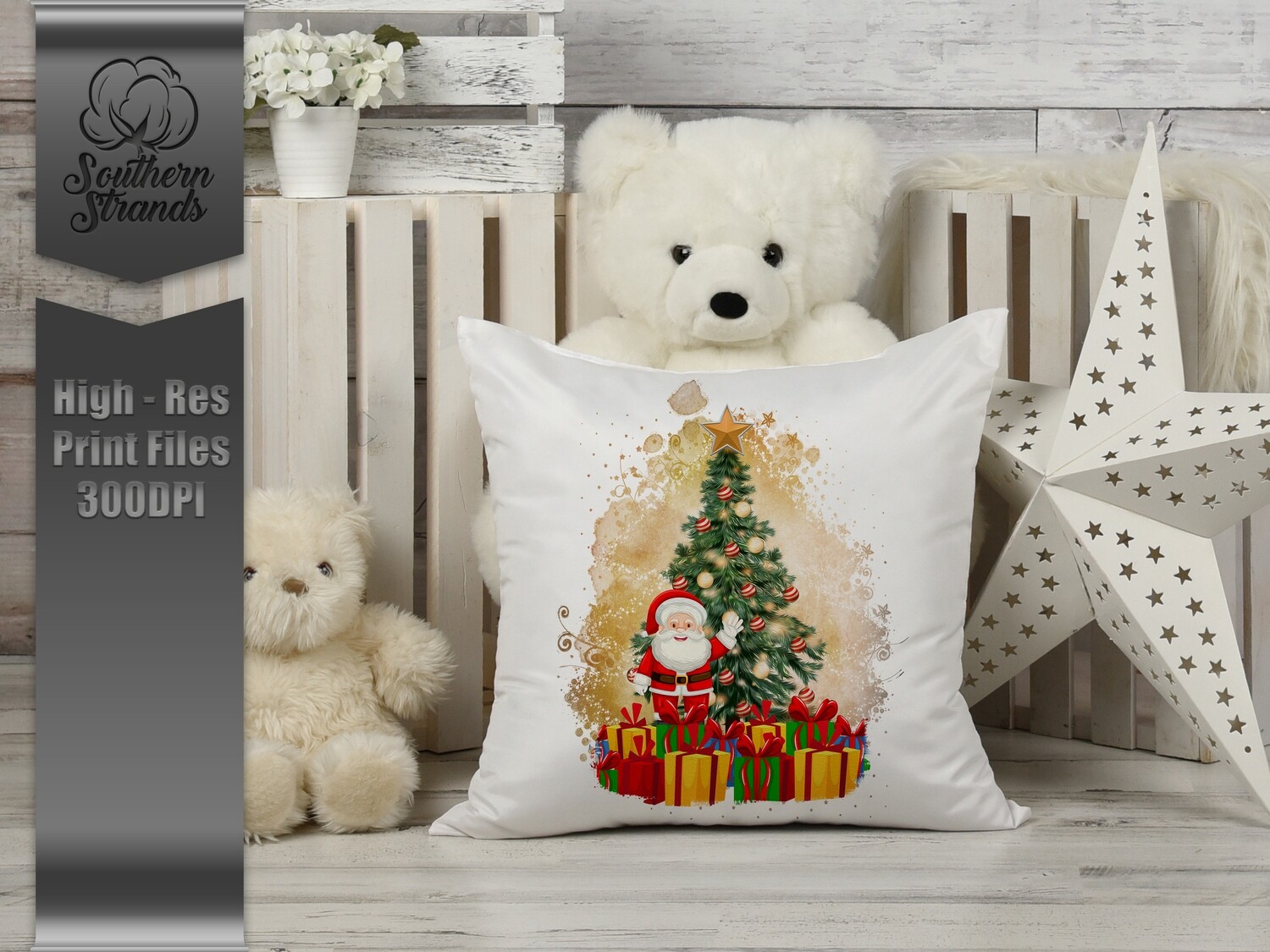 Christmas Tree Santa with Gifts |  DIGITAL DESIGN