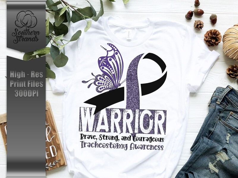 Warrior - Tracheostomy Awareness - Glitter | DIGITAL DESIGN