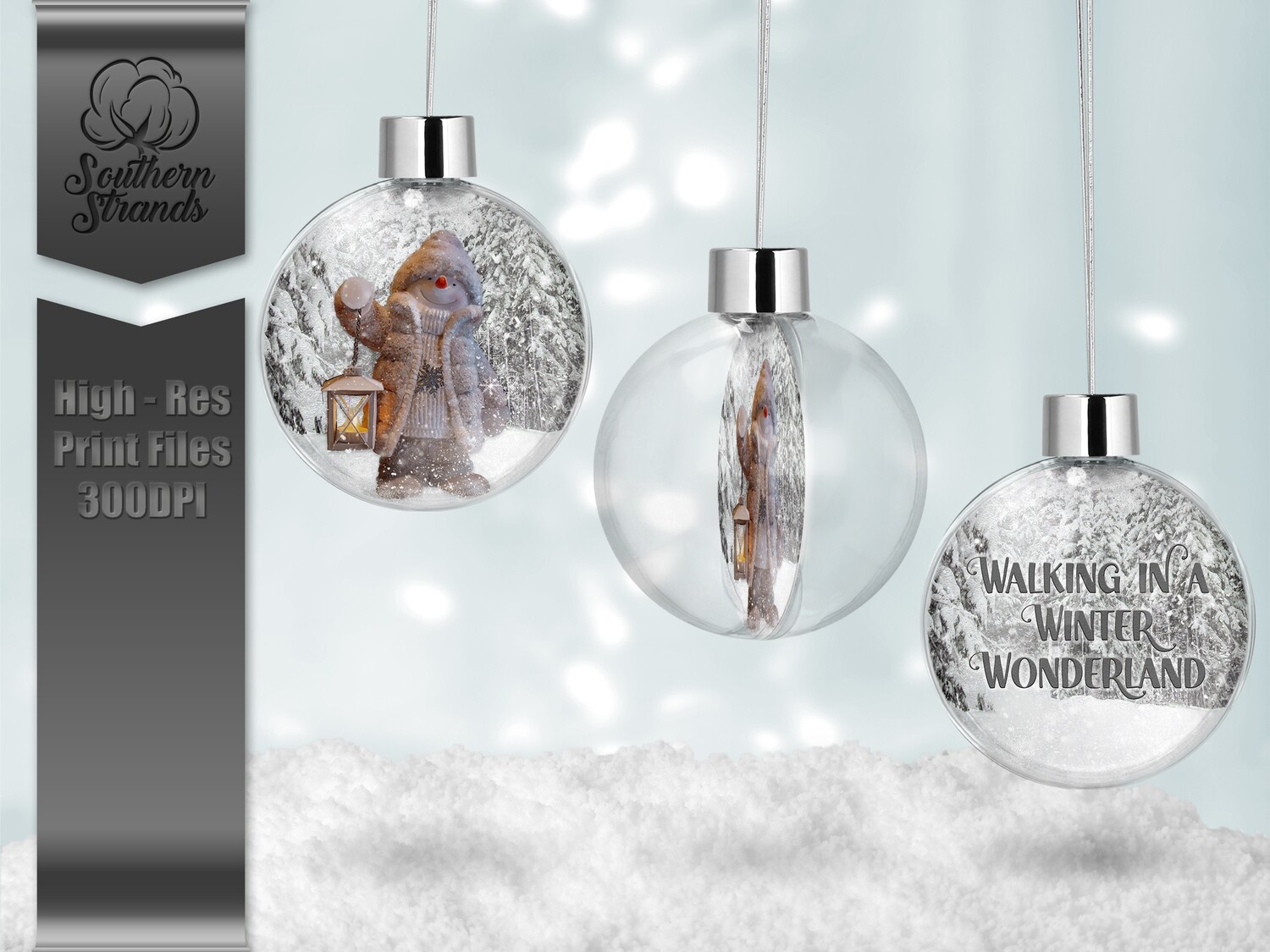 Snowy Days Lantern Square Alphabet Bundle
