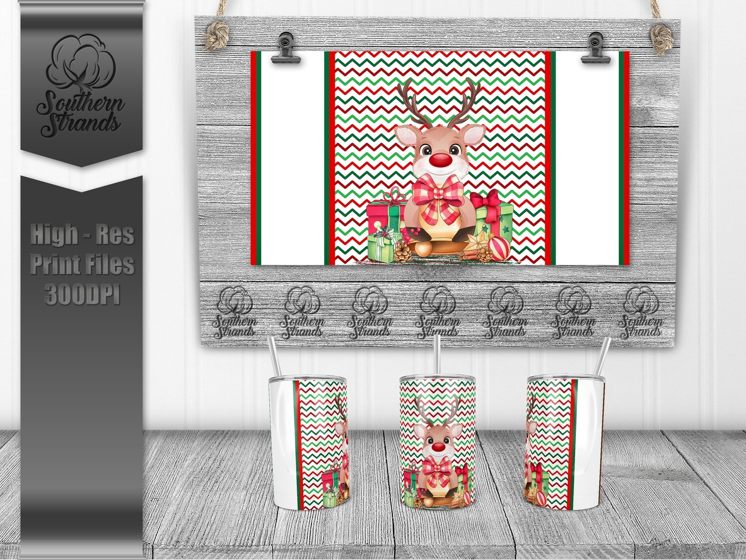 Reindeer Christmas Bell - Sippy Cup | DIGITAL DESIGN
