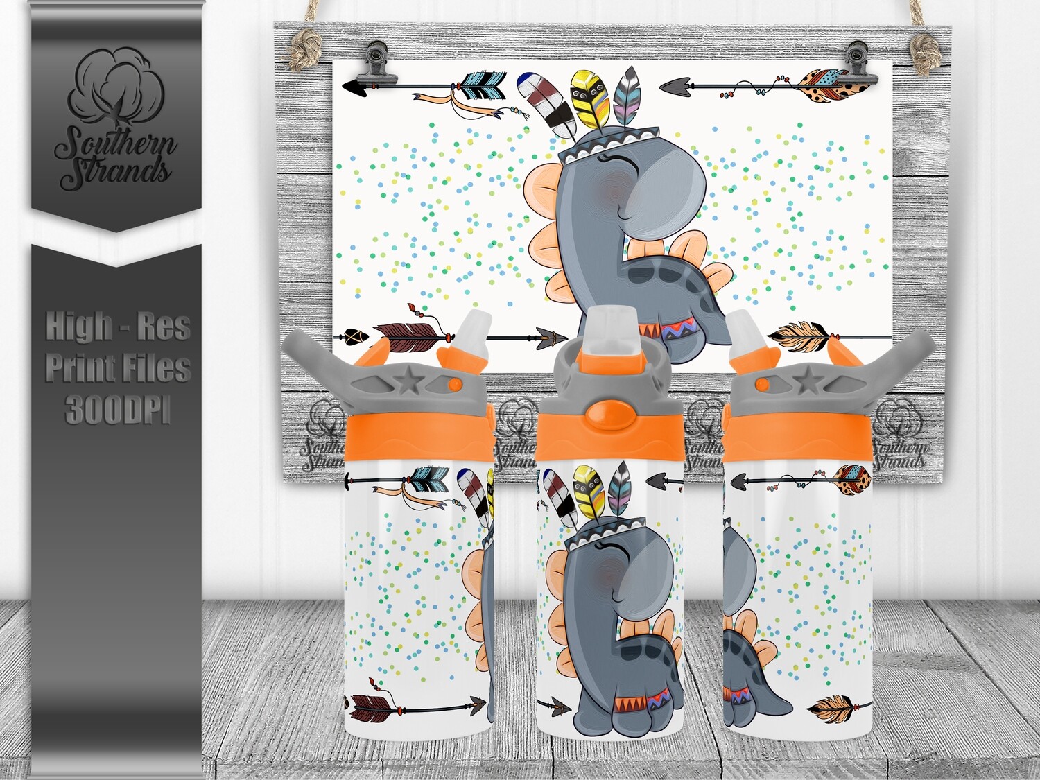 AAP EXCLUSIVE | BoHo Dino Boy Kids Flip Sippy |  DIGITAL DESIGN