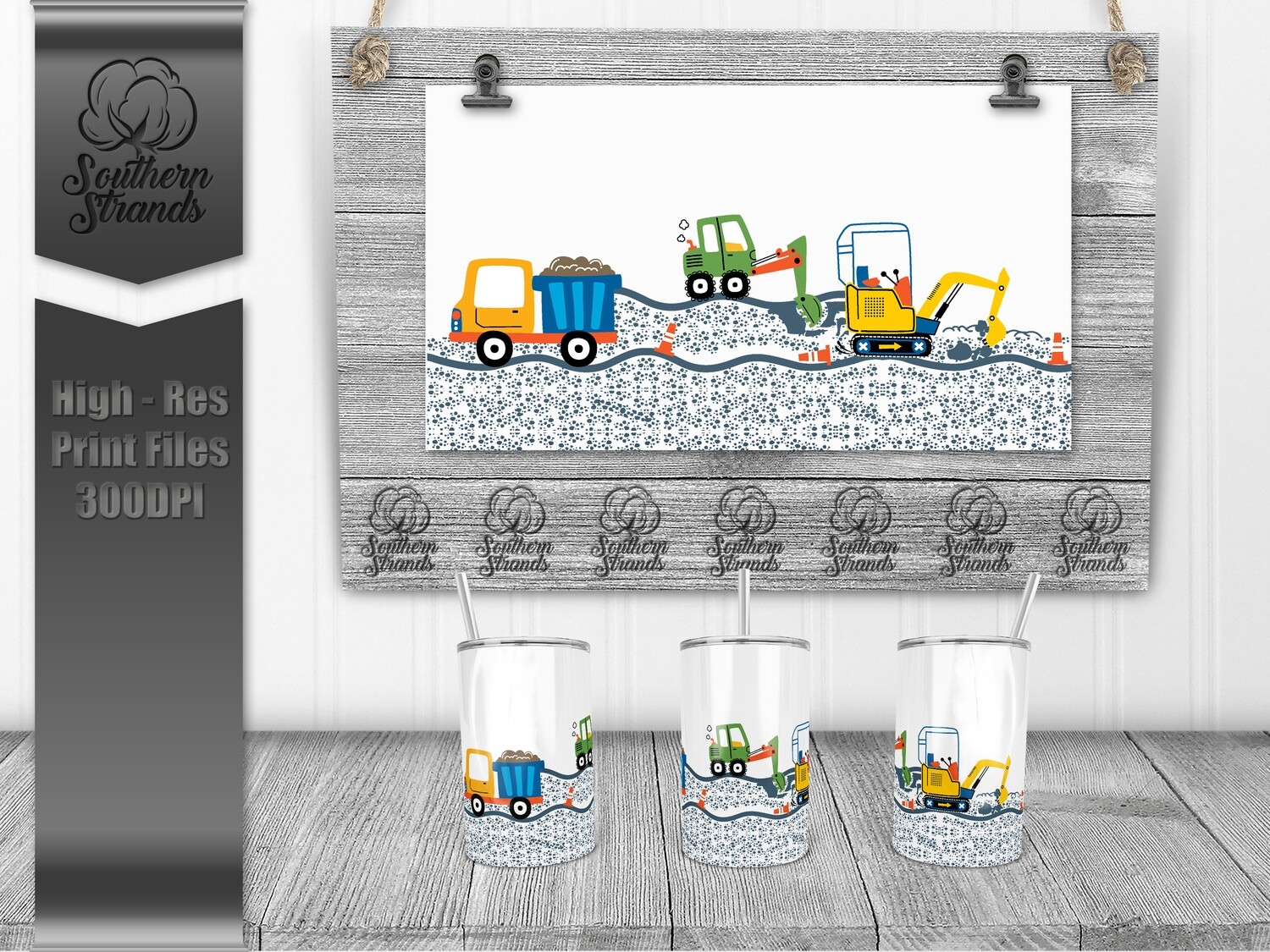 Kids Under Construction 12oz Sippy/Straw Lid | DIGITAL DESIGN