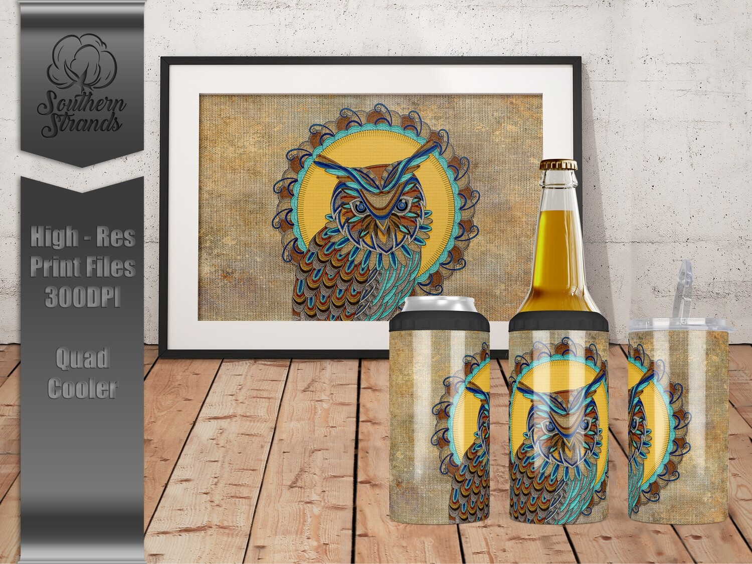 Textured Owl QUAD 4 in 1 Tumbler | DIGITAL DESIGN