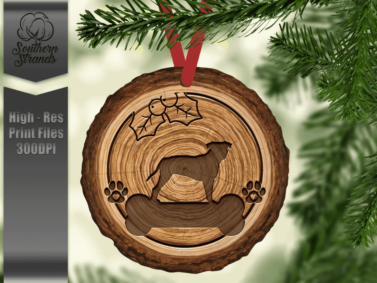 Wood Slice Dog Ornament Mega Bundle - 50+ Dog Breeds + 5 Pet Quotes + One Blank to add your own personalization | DIGITAL DESIGN