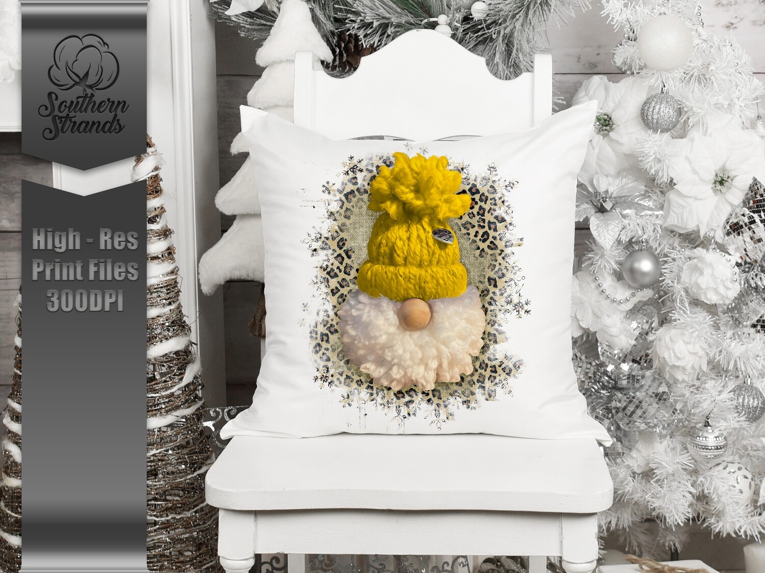 Puff Gnome - Leopard and Yellow |  DIGITAL DESIGN