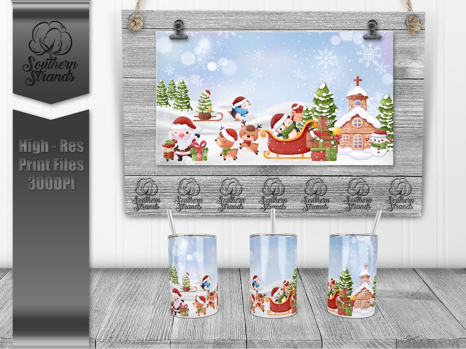 Countdown To Christmas 12oz Sippy/Straw Lid | DIGITAL DESIGN
