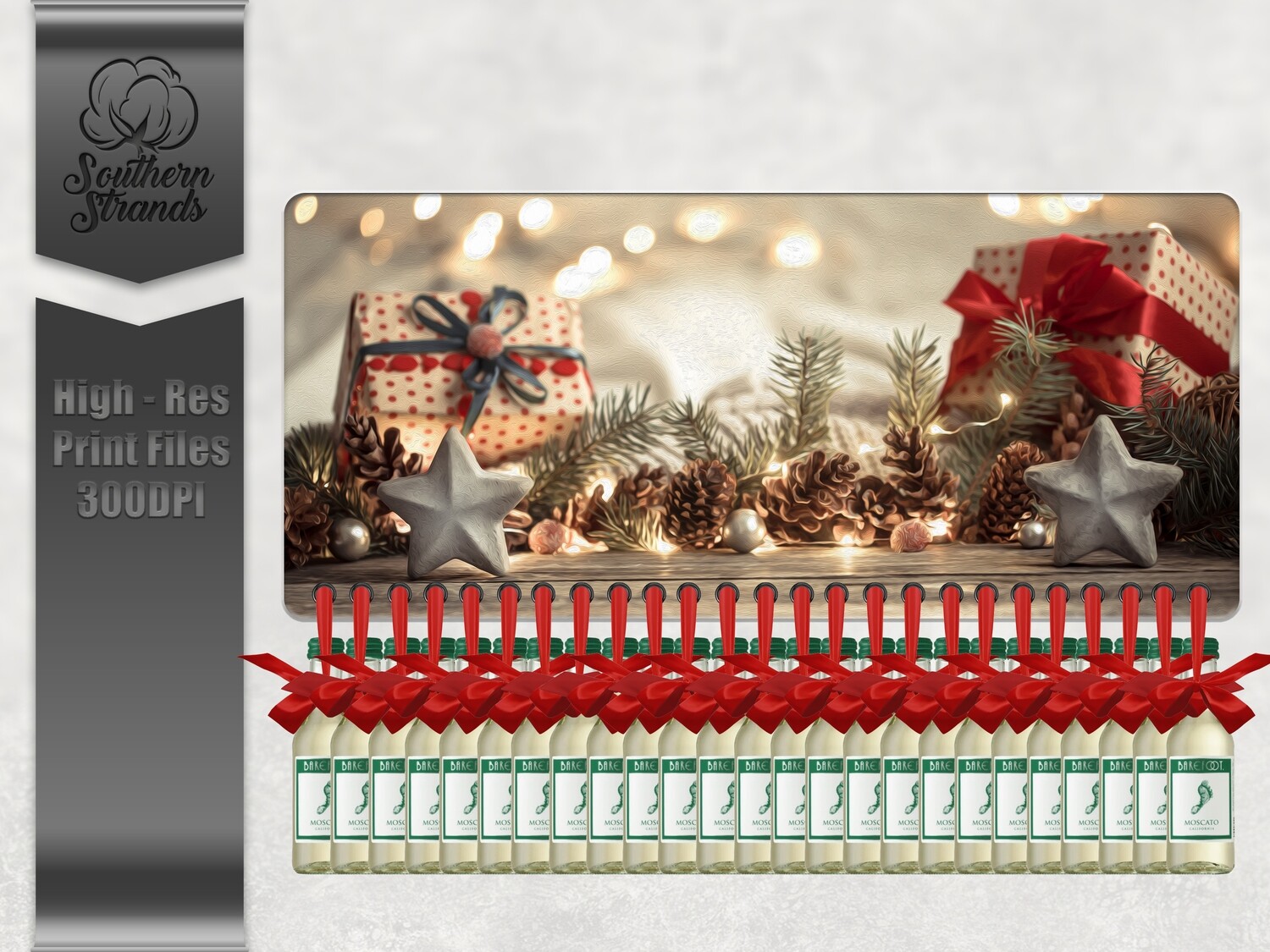 Countdown To Christmas Candy Cane Board 1 - 18x8 - Add Your Own Personalization | DIGITAL DESIGN