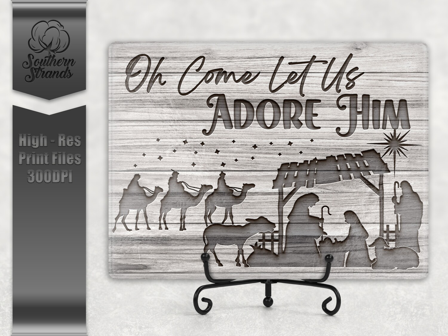 Nativity Grey Wood Cutting Board | 2 sizes
