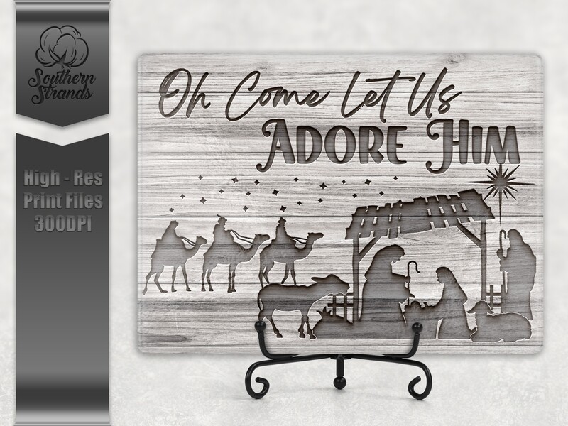 Nativity Grey Wood Cutting Board | 2 sizes