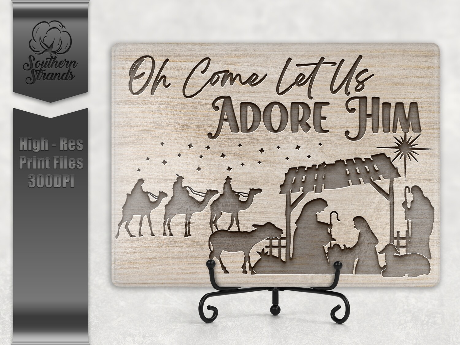 Nativity Light Wood Cutting Board | 2 sizes