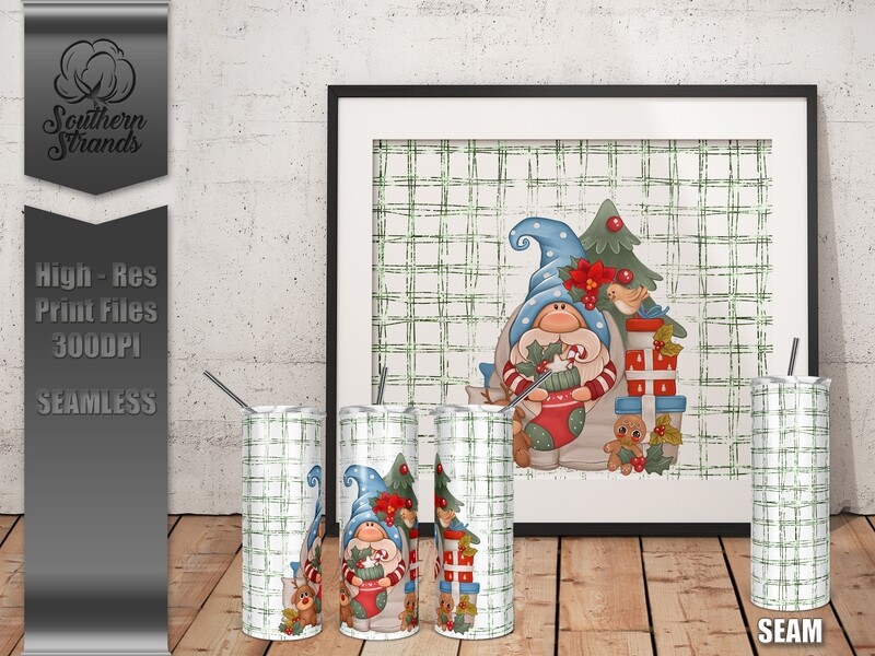 AAP EXCLUSIVE - Gnome For Christmas 20oz Tumbler  | SEAMLESS | DIGITAL DESIGN