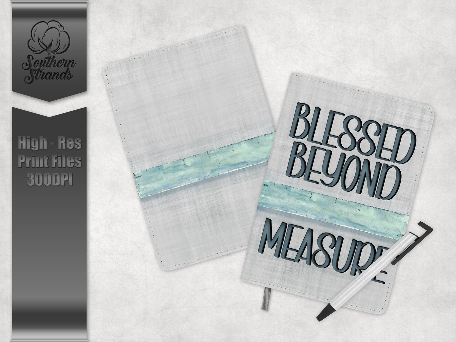 Blessed Beyond Measure Full Wrap Journal and Pen Set | 3 sizes