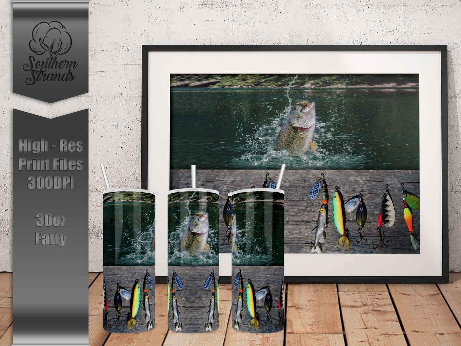 Large Mouth Bass 30oz Fatty Tumbler | DIGITAL DESIGN