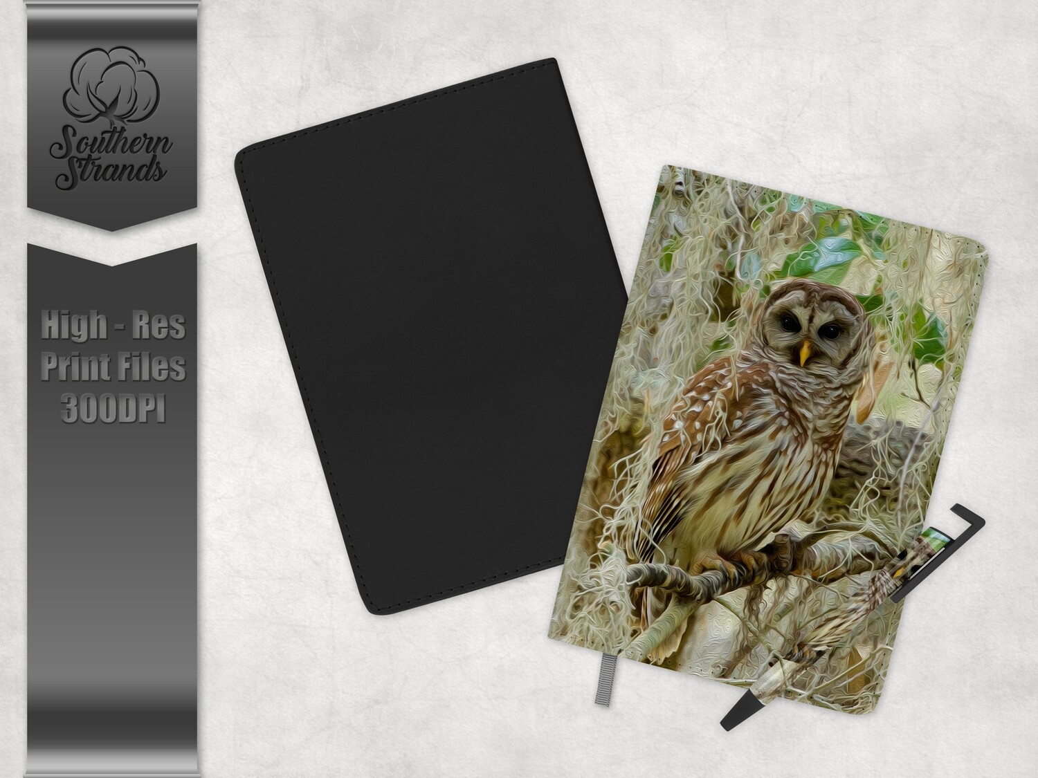 Mossy Owl - Journal and Pen Set | Single Sided