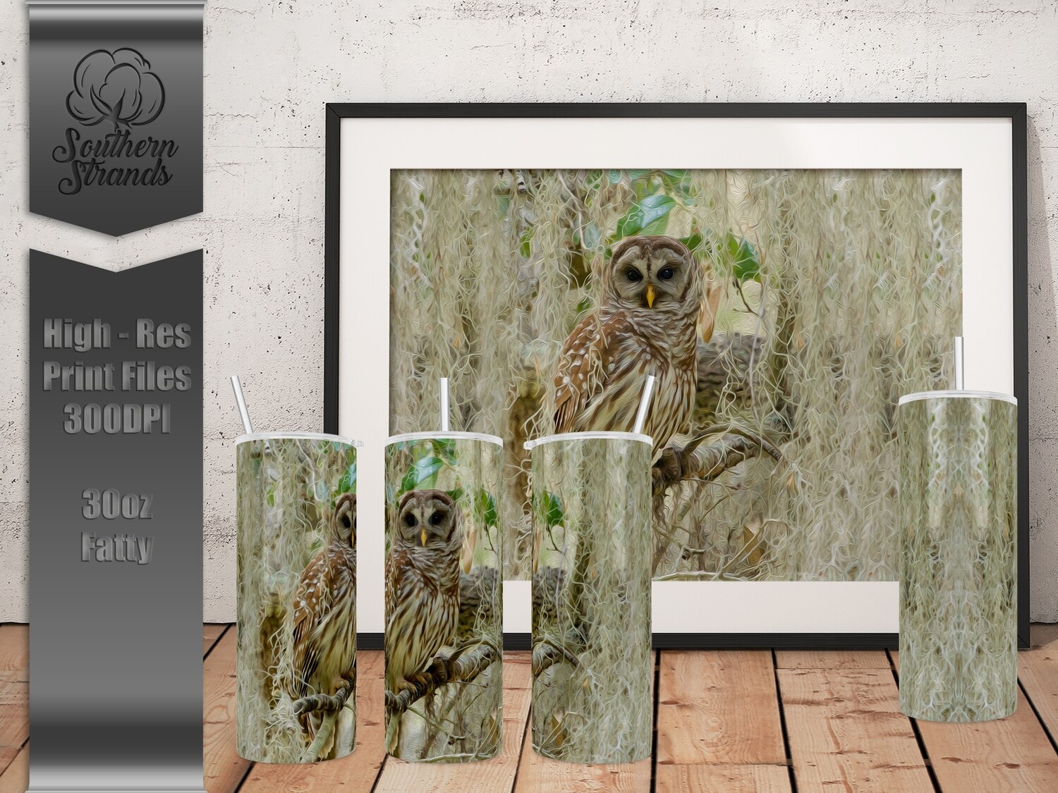 Mossy Owl 30oz Fatty Tumbler | DIGITAL DESIGN