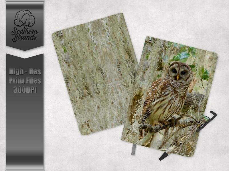 Mossy Owl Full Wrap Journal and Pen Set | 3 sizes