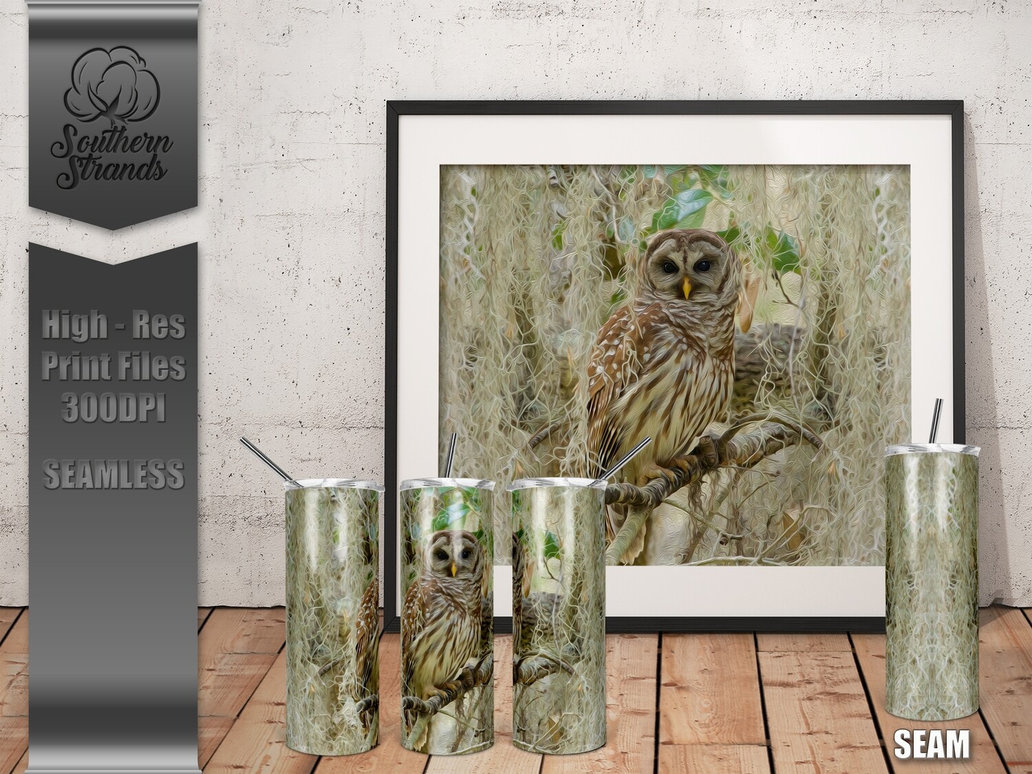 Mossy Owl 20oz Tumbler | DIGITAL DESIGN