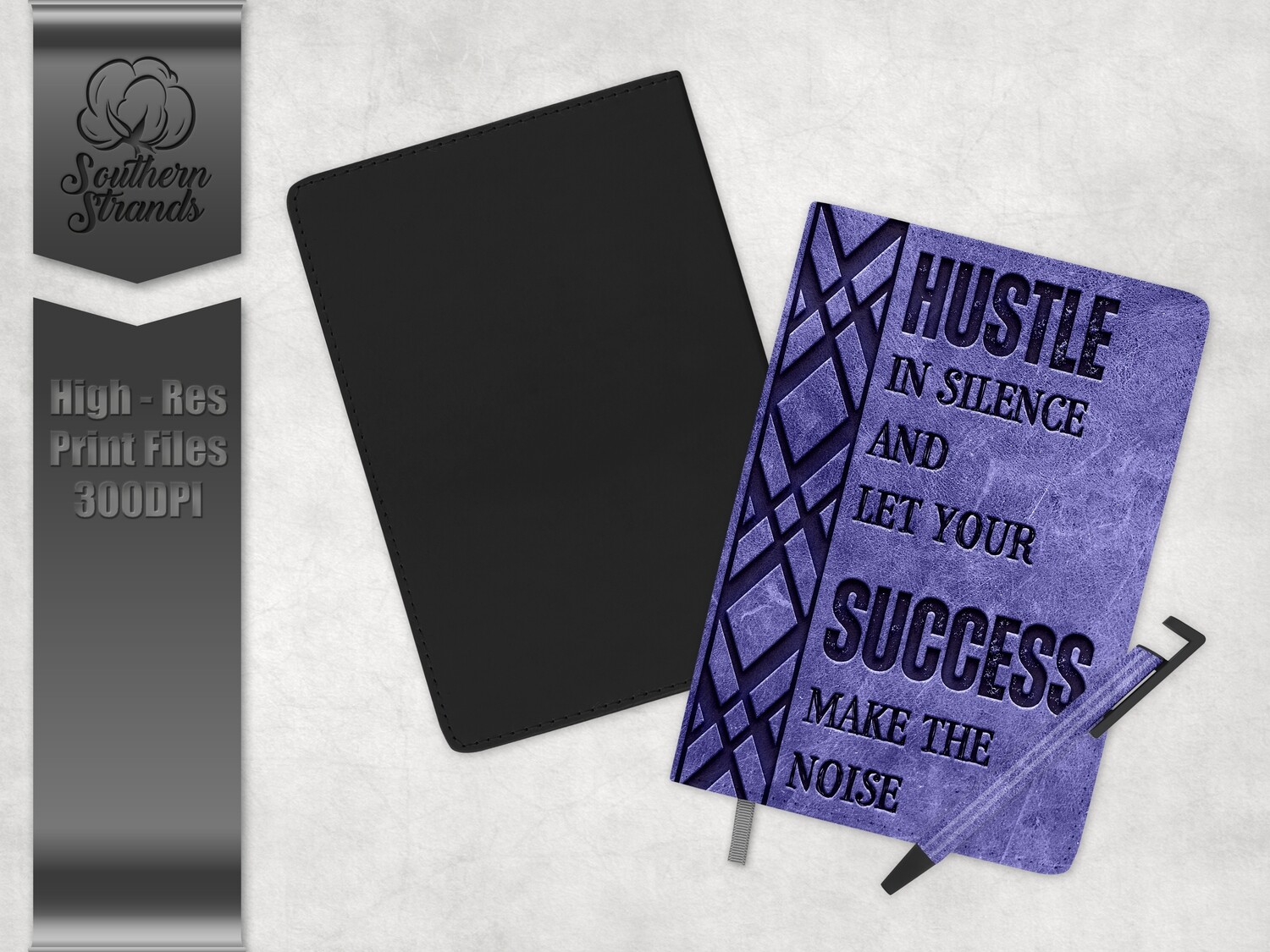 Womens Journals Purple - Hustle Success - Journal and Pen Set | Single Sided