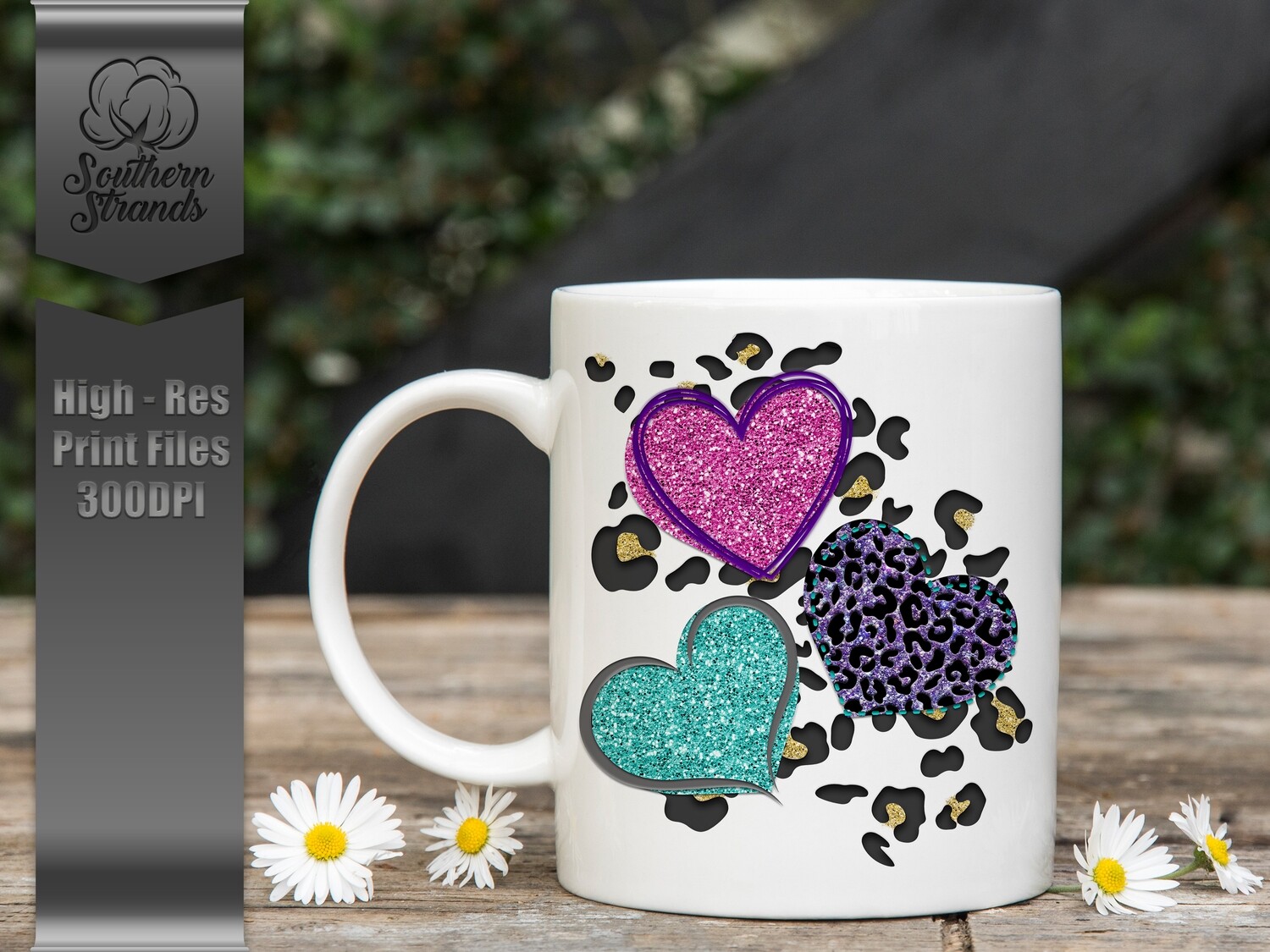 Layered Leopard Hearts - Colorful |  DIGITAL DESIGN