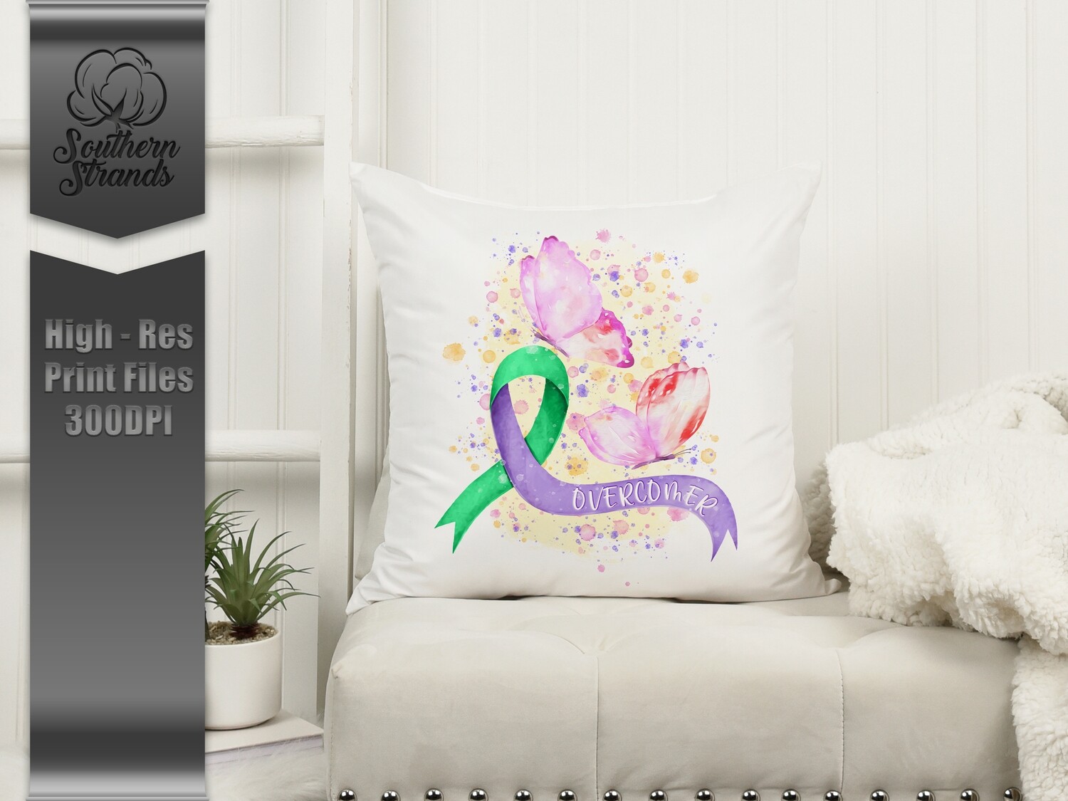 Overcomer Ribbon - Purple and Green |  DIGITAL DESIGN