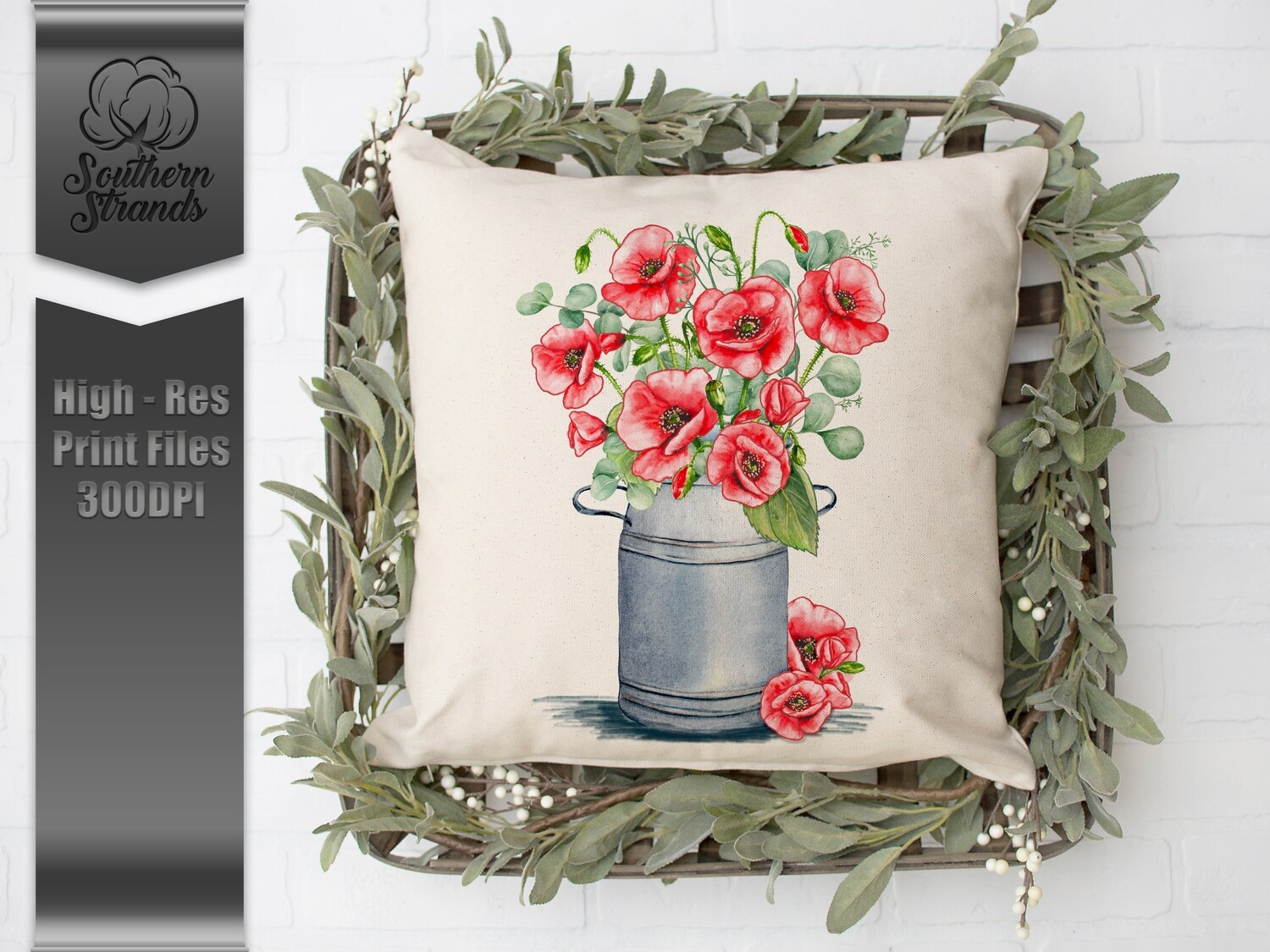 Love Grows Here - No Text - Poppies |  DIGITAL DESIGN