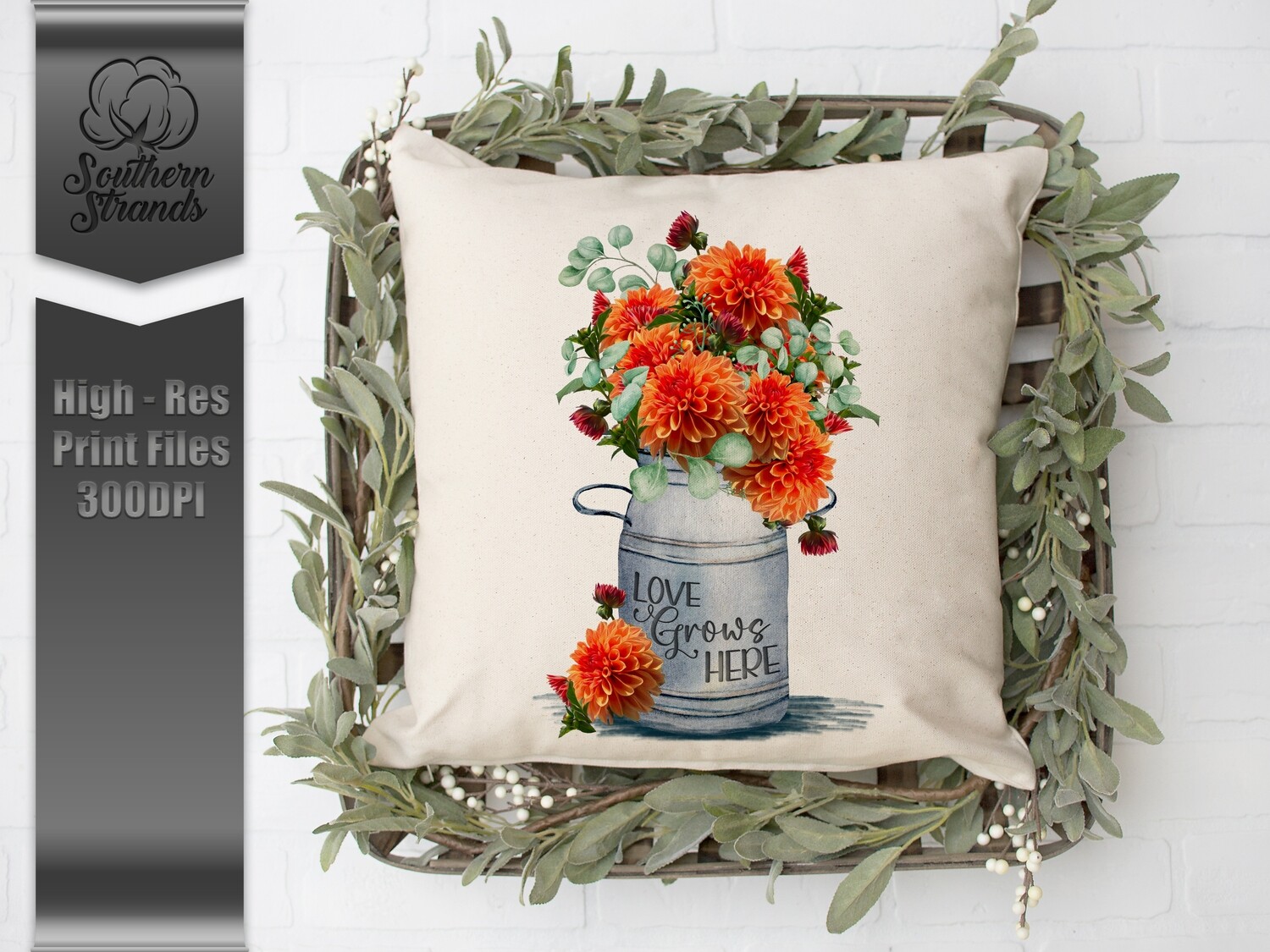 Love Grows Here - Dahlias |  DIGITAL DESIGN