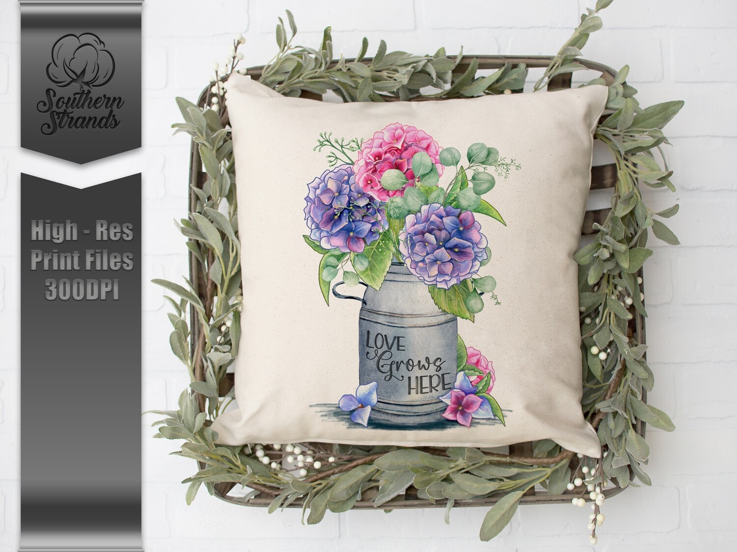 Love Grows Here - Hydrangeas |  DIGITAL DESIGN