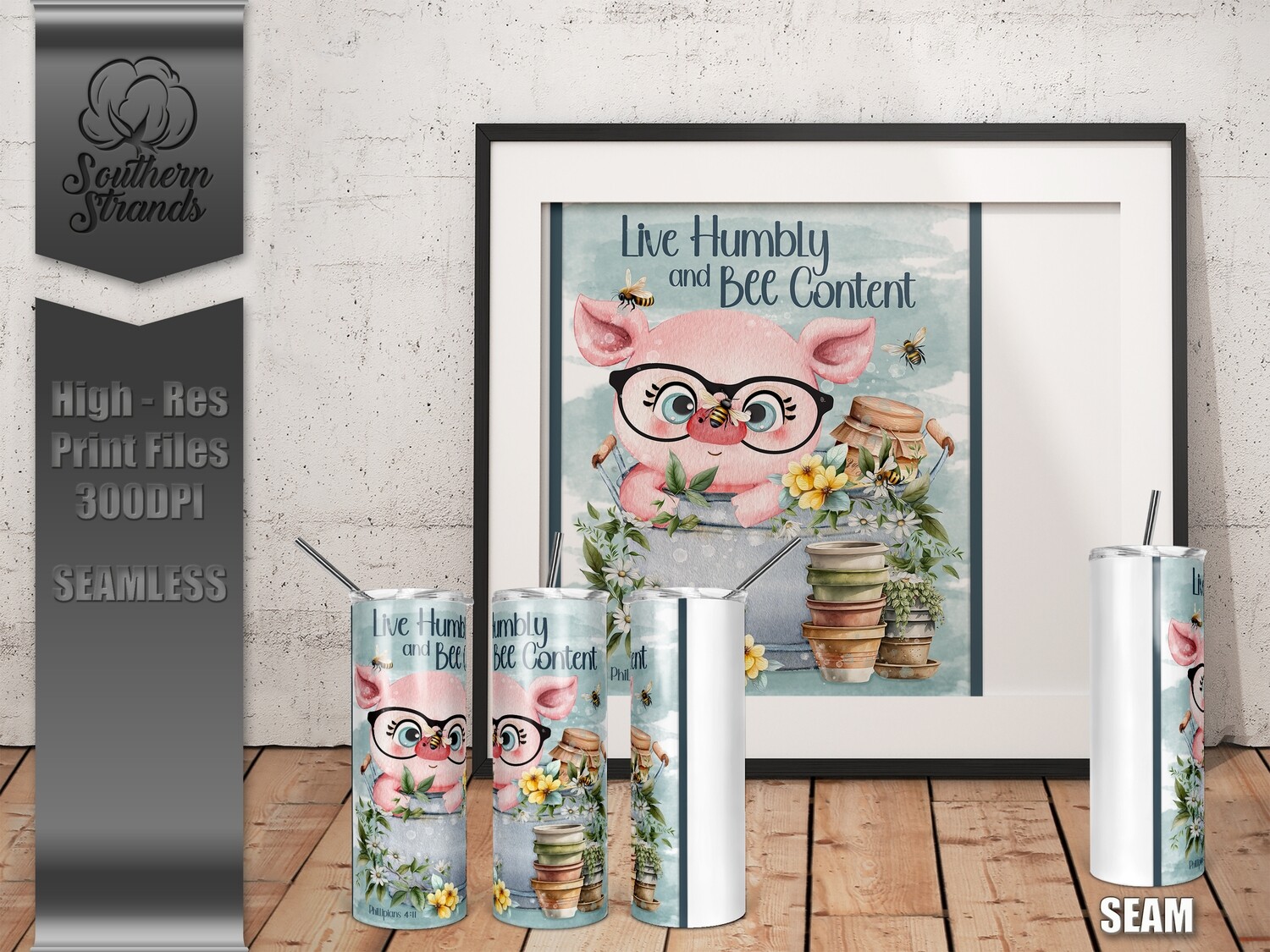 BEE Content - Tumbler 20oz | SEAMLESS |  DIGITAL DESIGN