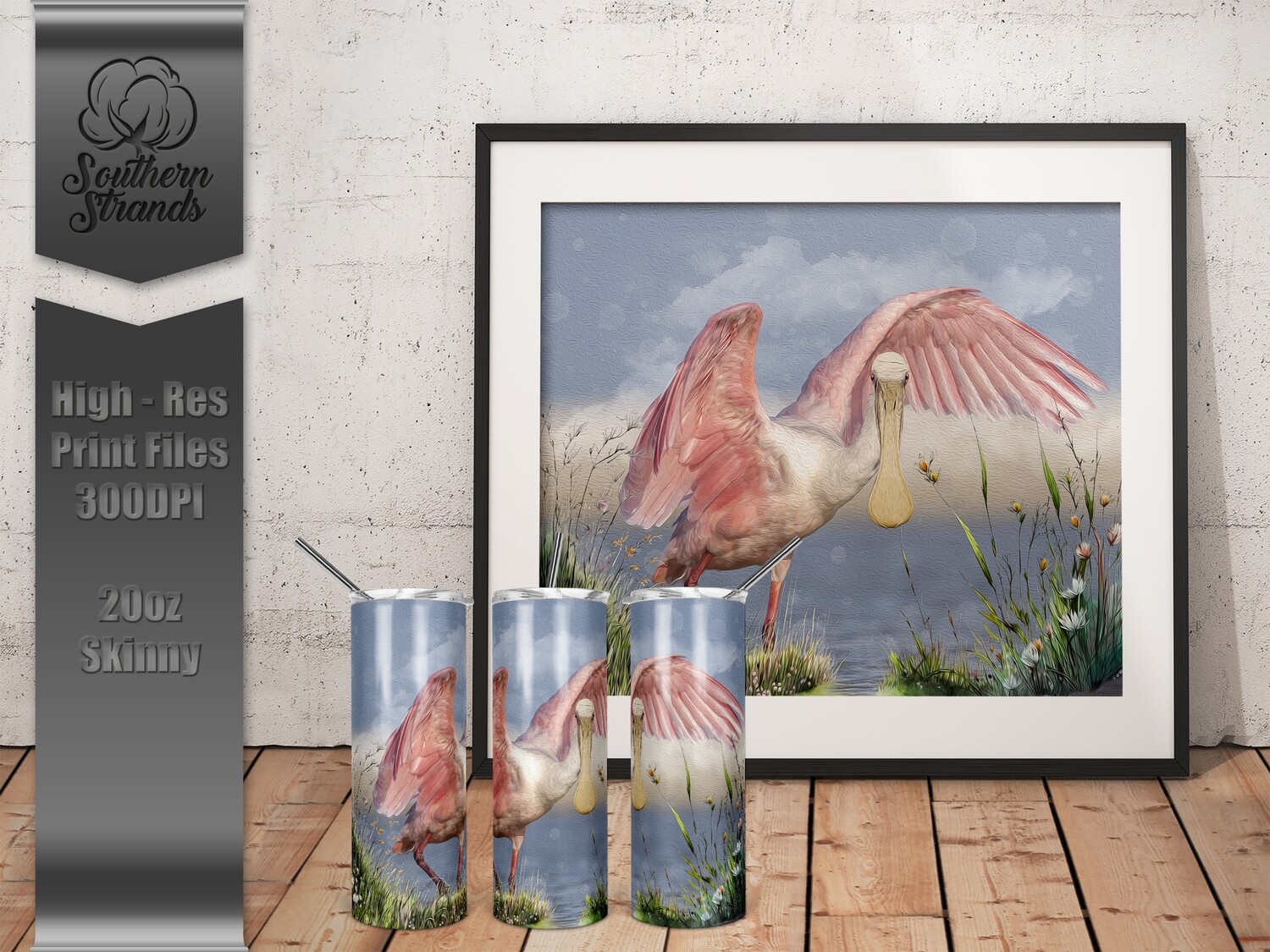 Spoonbill - Tumbler 20oz |  DIGITAL DESIGN