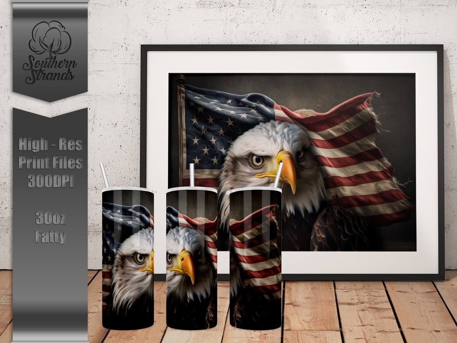 For the Red White and Blue Eagle Tumbler 30oz Fatty |  DIGITAL DESIGN