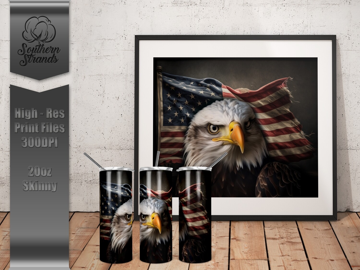For the Red White and Blue Eagle - Tumbler 20oz |  DIGITAL DESIGN