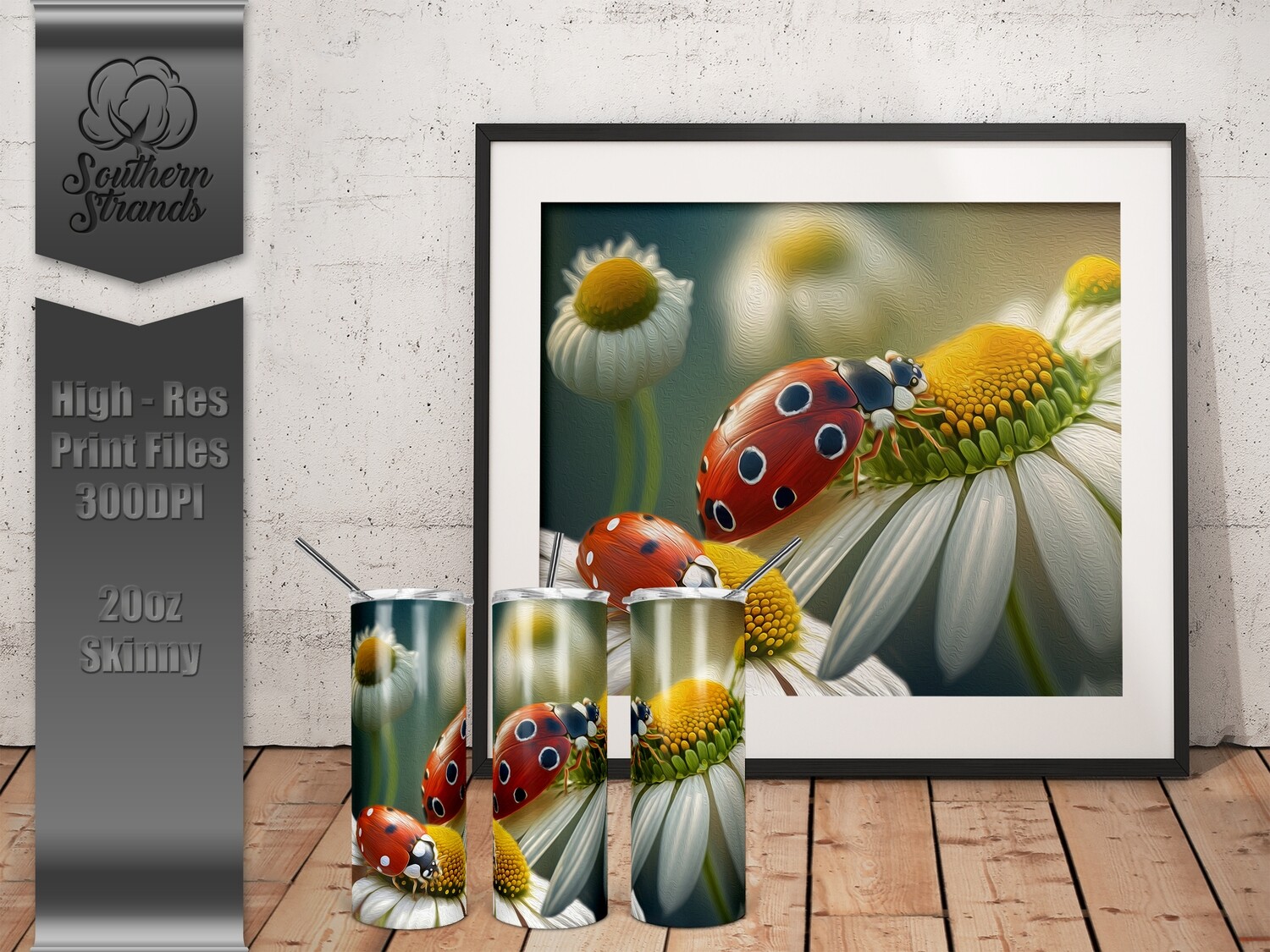 Ladybug Daisy - Tumbler 20oz |  DIGITAL DESIGN