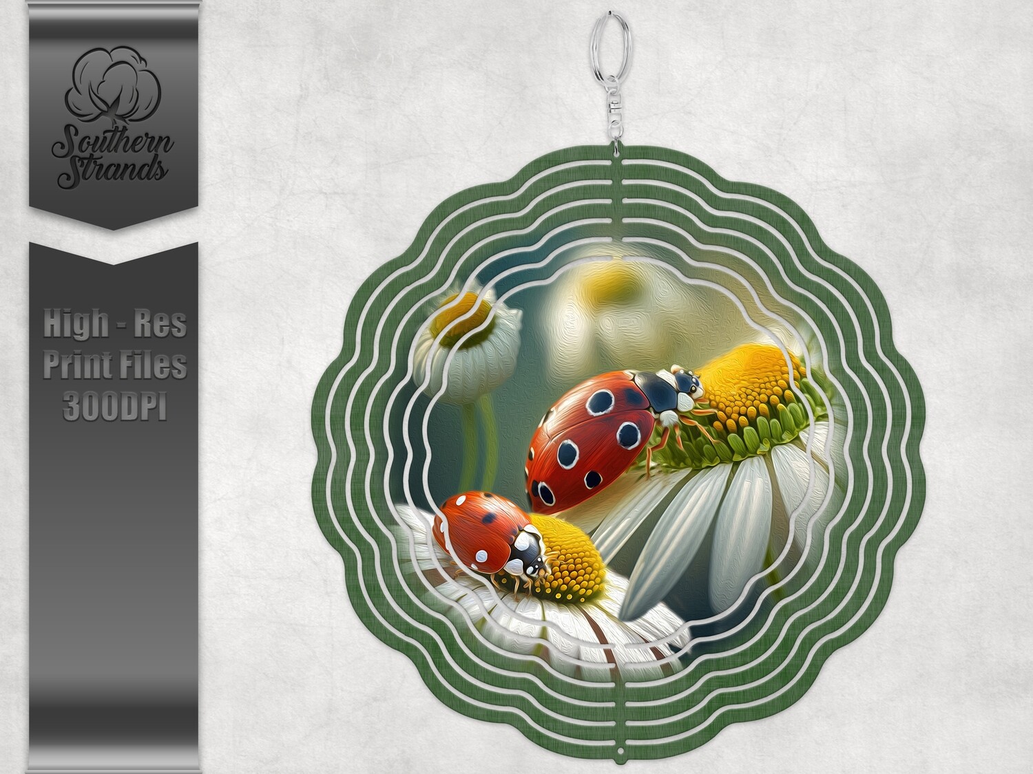 Ladybug Daisy - Wind Spinner | Two Designs Included | DIGITAL DESIGN